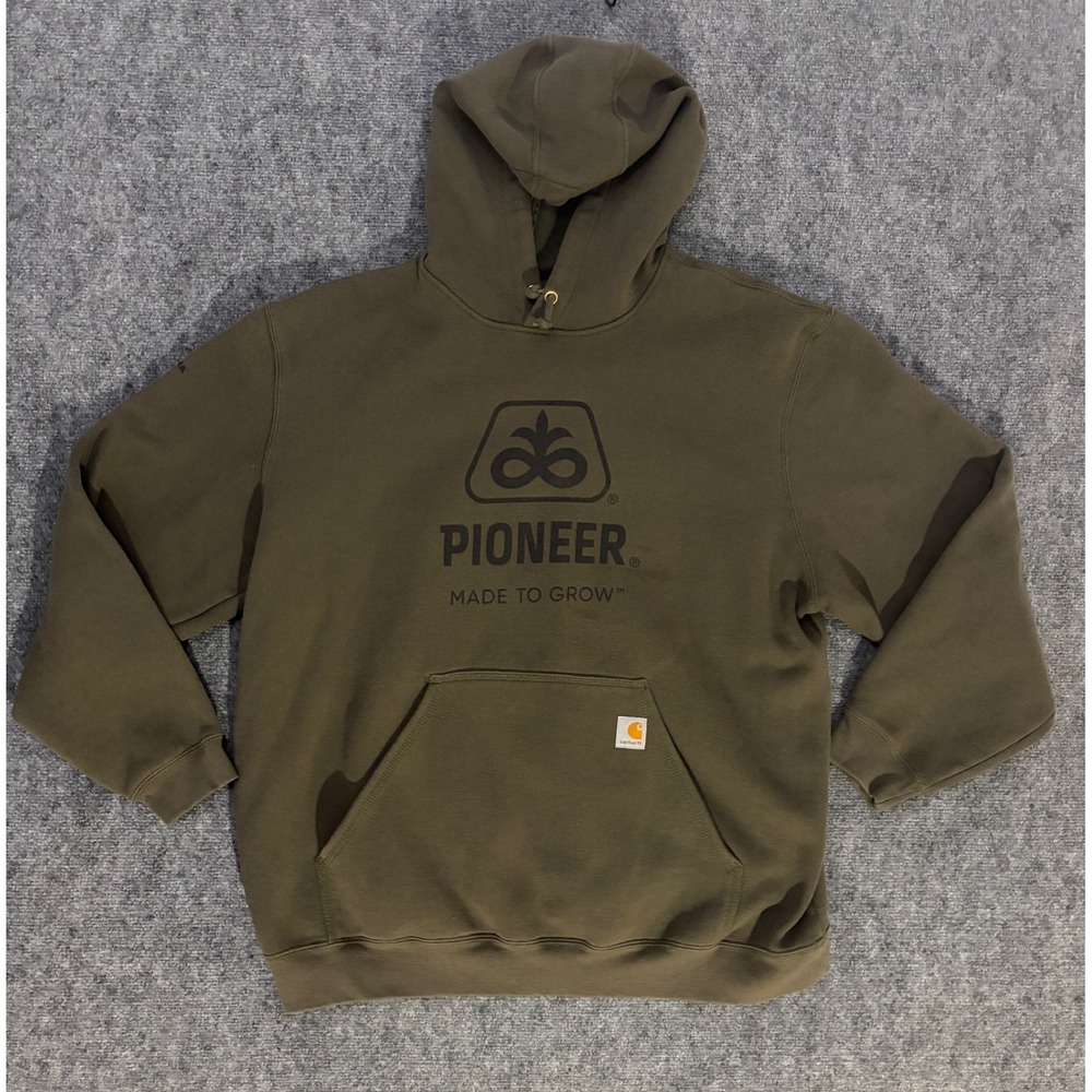 Carhartt Mens 2XL Loose Fit Pioneer Made To Grow Hoodie Olive Green Sweatshirt